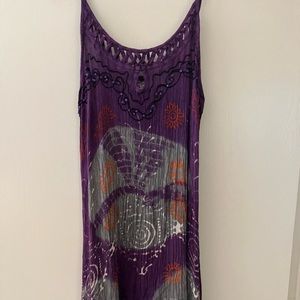 Purple summer dress/bathing suit coverup-never worn